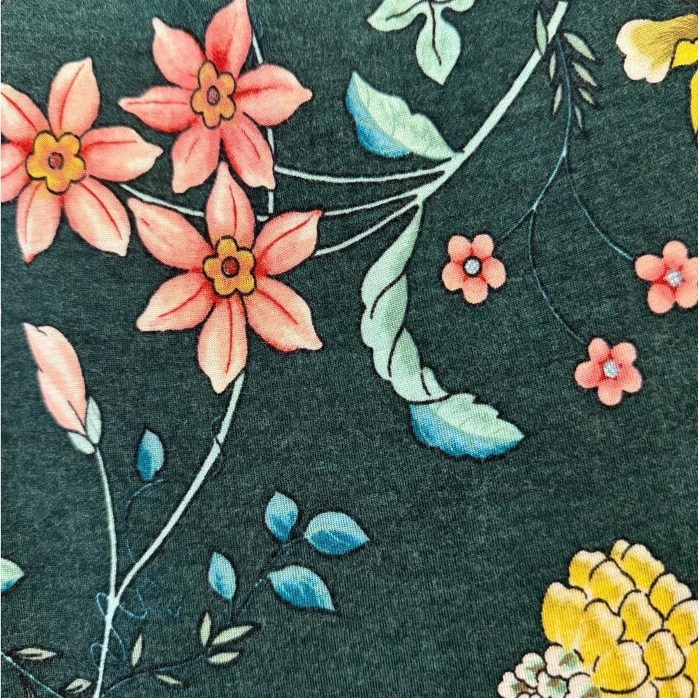 LOFT Floral Sleeveless Blouse - Dark Blue Multicolor - Picture 6 of 6